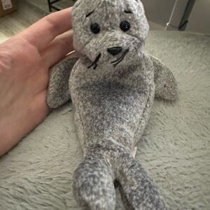 Charming Gray Seal Plush Toy for Small Pets